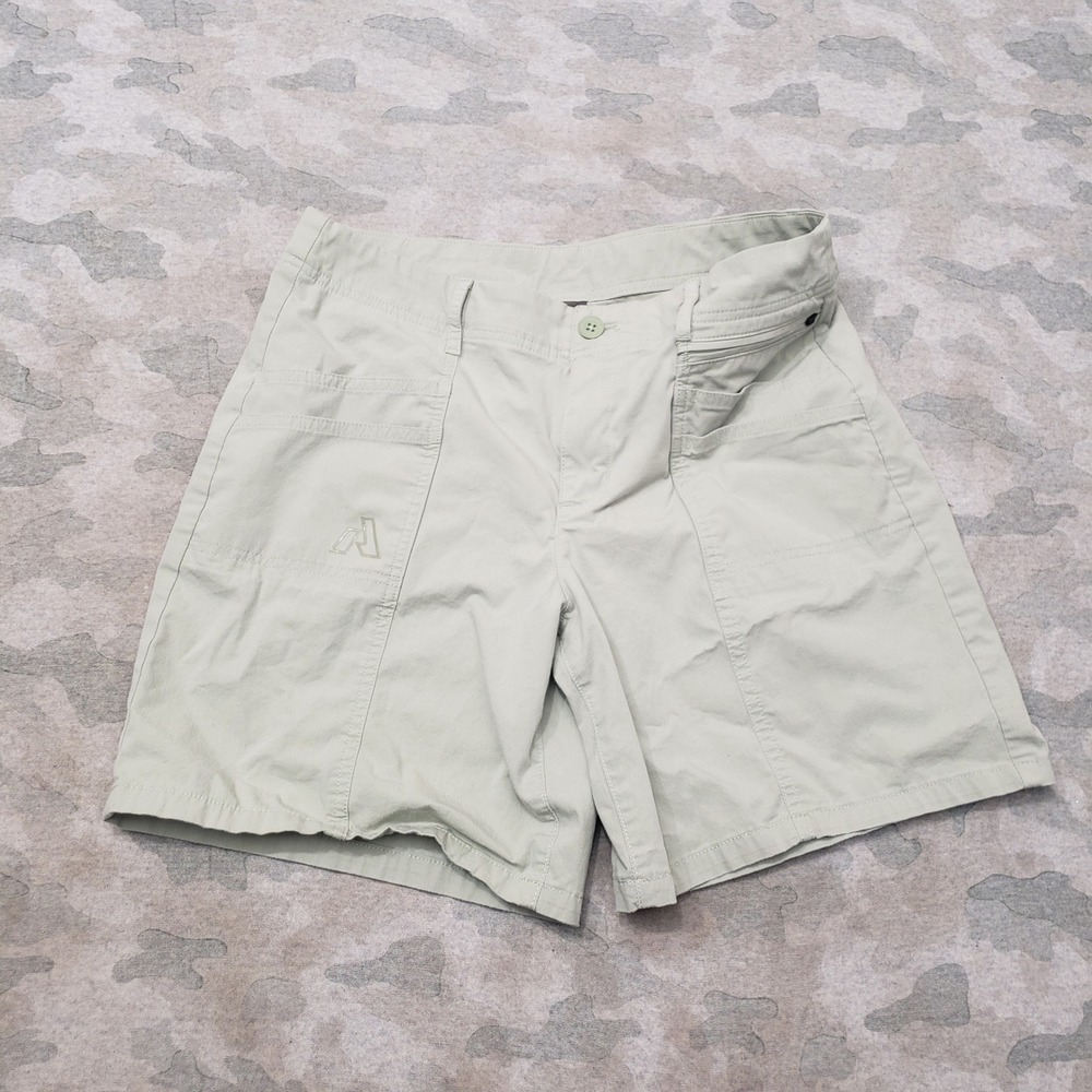 Eddie Bauer First Ascent Shorts Womens 6 Green Hiking Outdoor Stretch Hiking